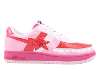 A Bathing Ape Bape Sta KAWS Chompers Pink
